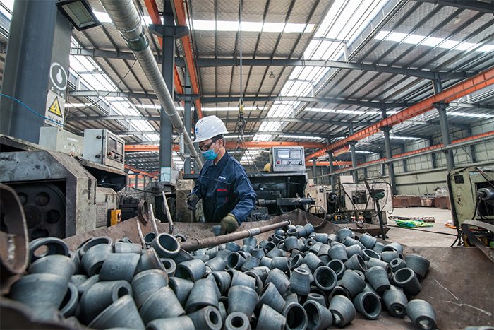 启东网架配件-锥头加工车间